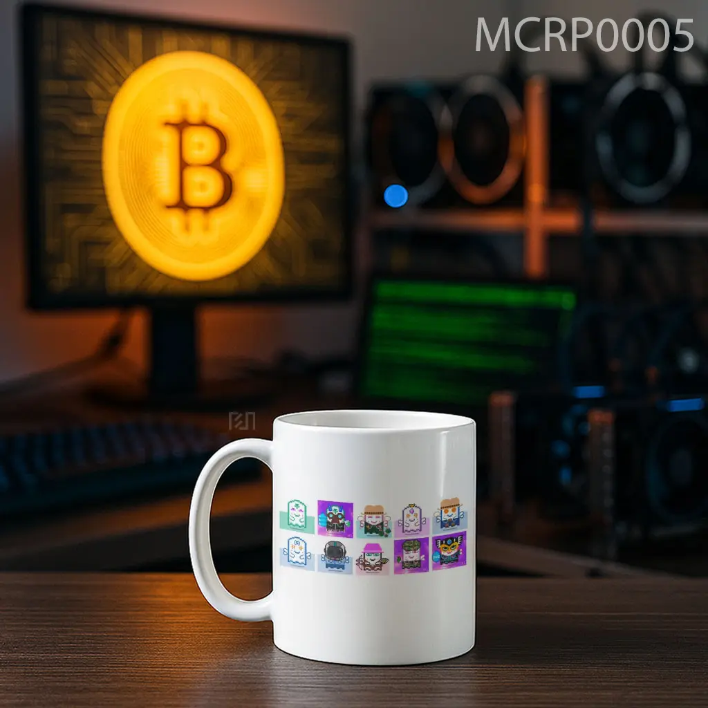 Aavegotchi Pixel Characters Trade Logo Mug - Sudut 2