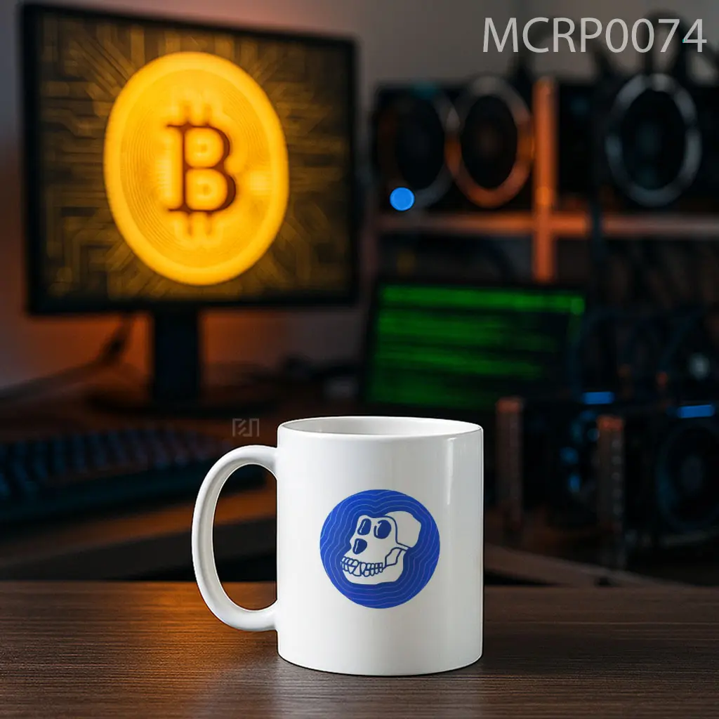 ApeCoin APE Icon Trade Logo Mug - Sudut 2