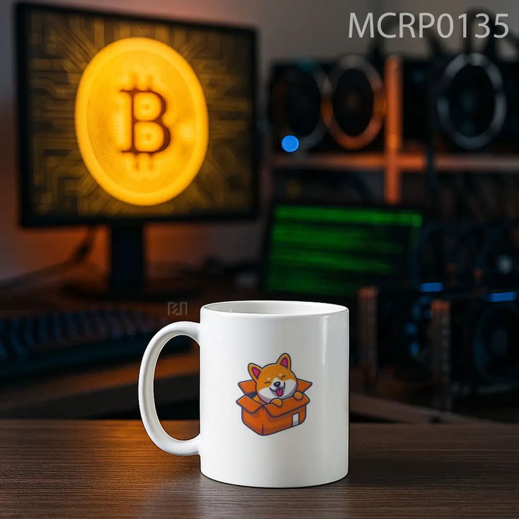 Baby Doge Coin 3 Trade Logo Mug - Sudut 2