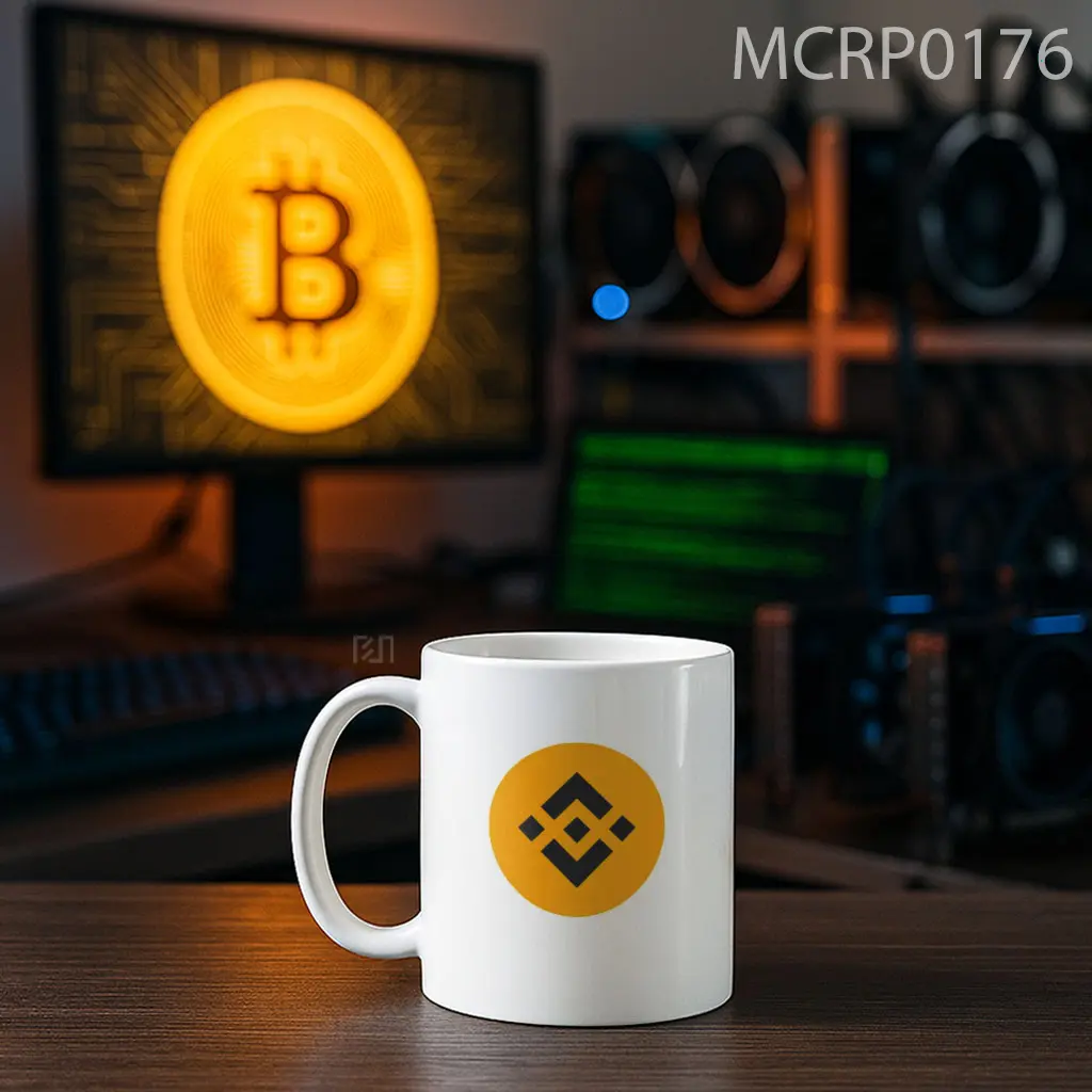 Binance Smart Chain Icon Trade Logo Mug - Sudut 2