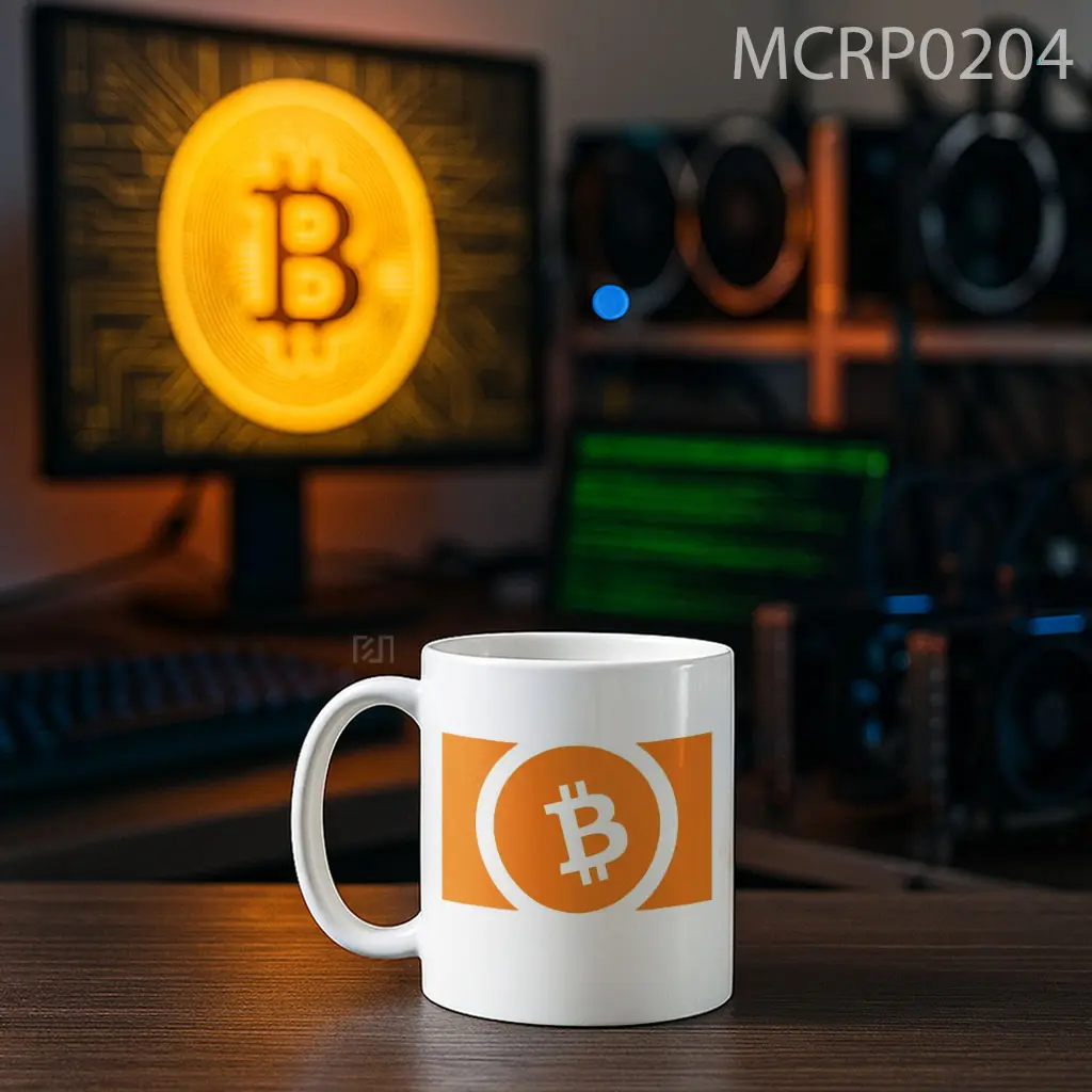 Bitcoin Cash Trade Logo Mug - Sudut 2