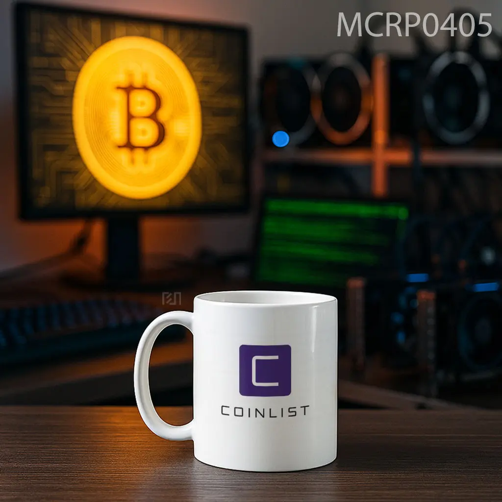 Coinlist Trade Logo Mug - Sudut 2