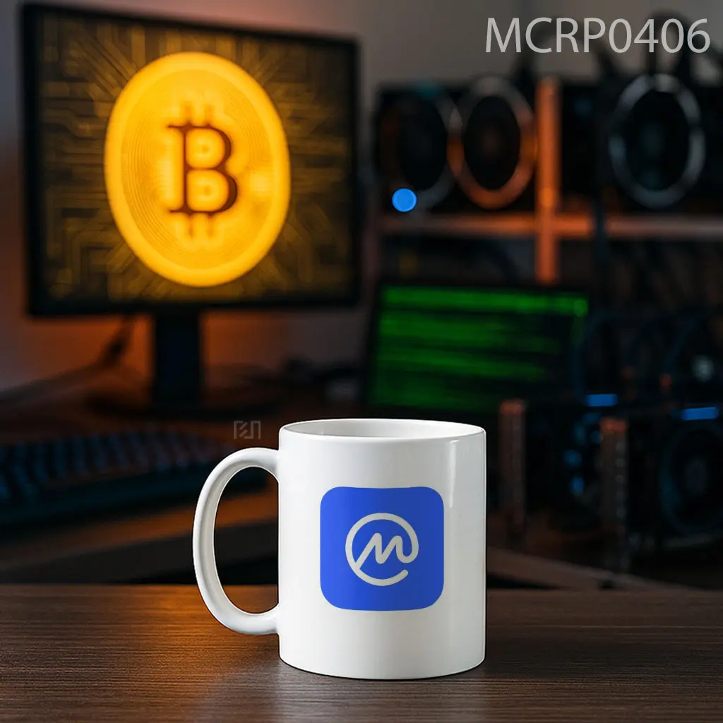 CoinMarketCap Icon Blue Trade Logo Mug - Sudut 2