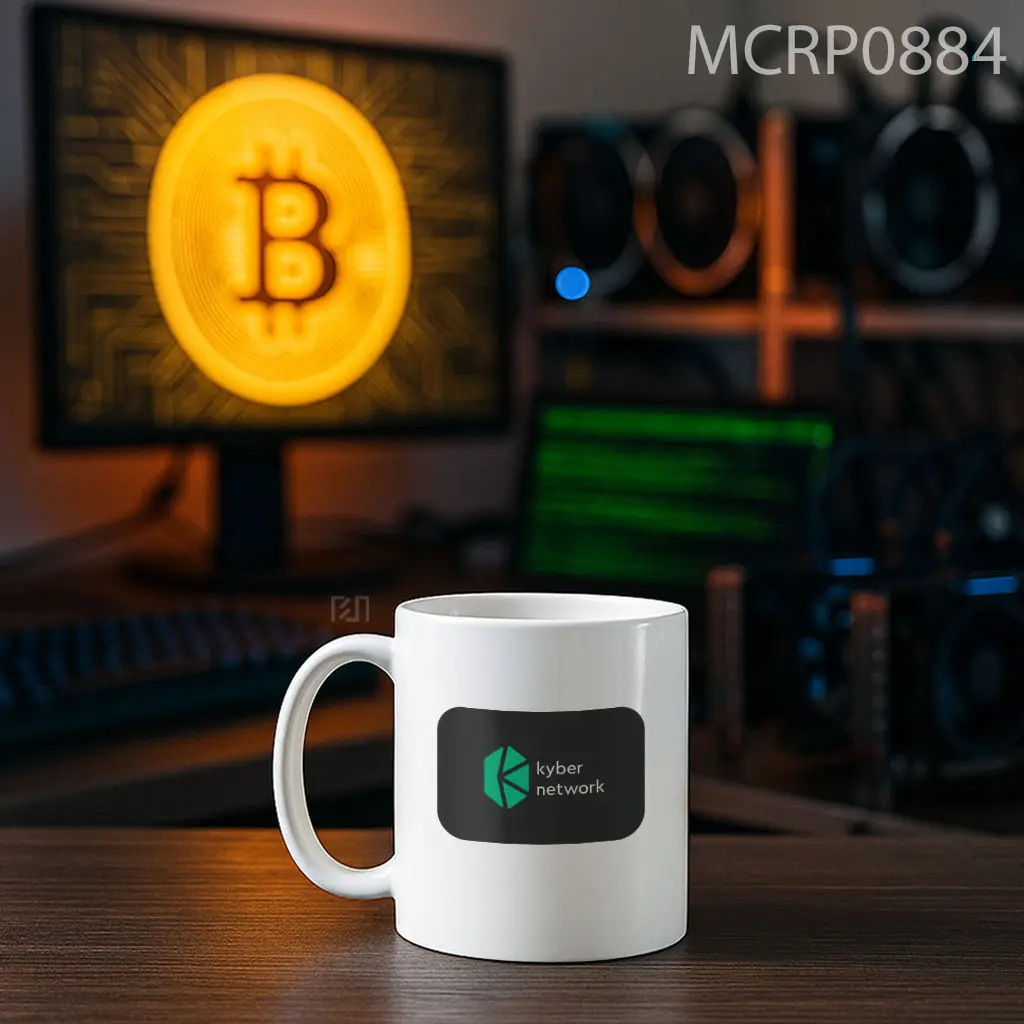 Kyber Network Badge Trade Logo Mug - Sudut 2