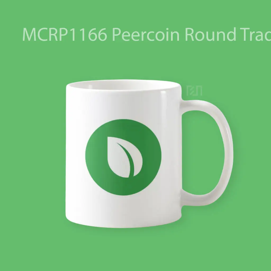 Peercoin Round Trade Logo Mug