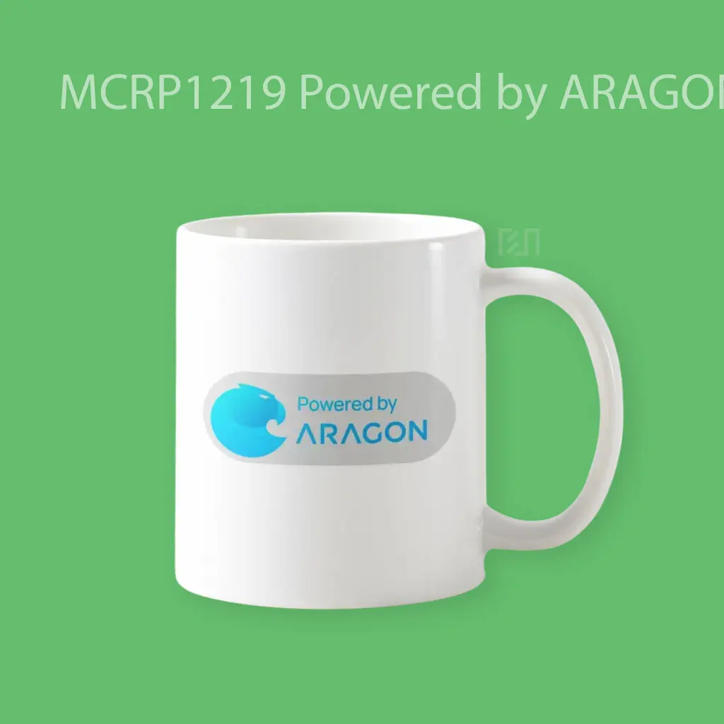 Powered by ARAGON Badge Trade Logo Mug