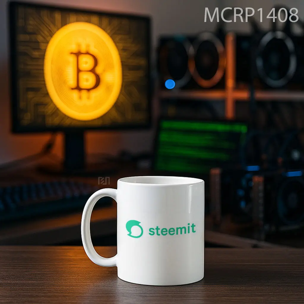 Steemit Trade Logo Mug - Sudut 2