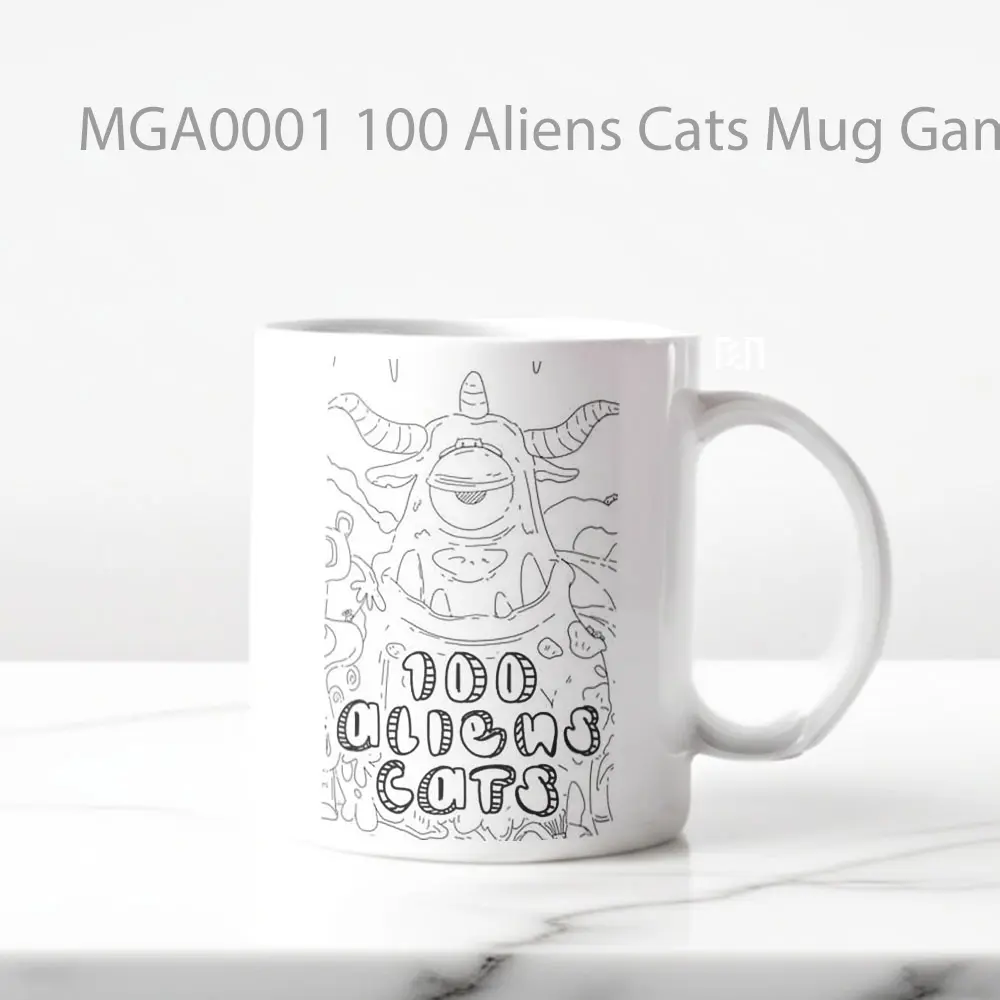 100 Aliens Cats Game Mug