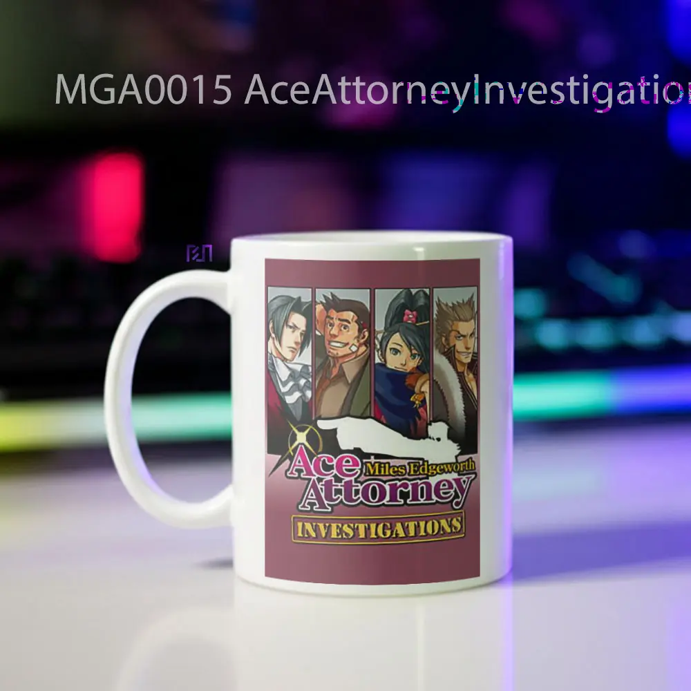 AceAttorneyInvestigationsMilesEdgeworth Game Mug - Sudut 2