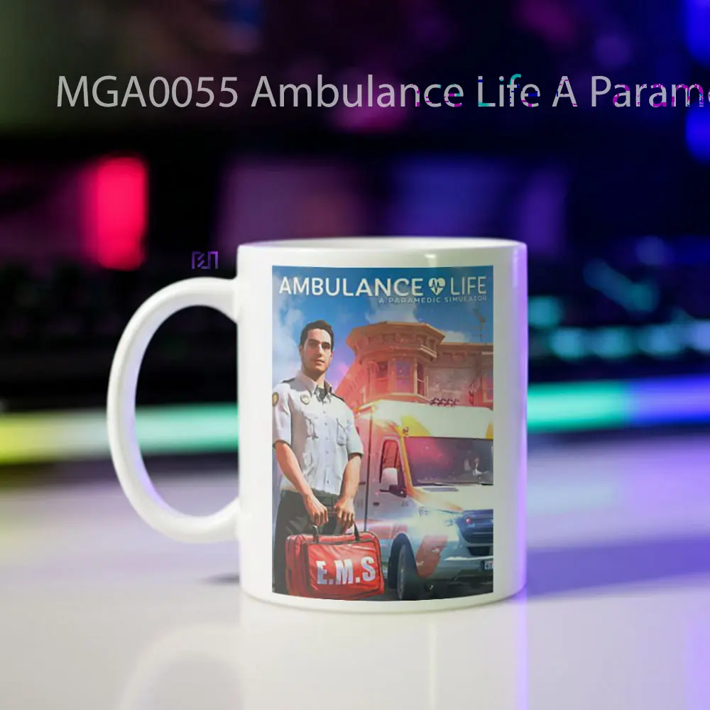 Ambulance Life A Paramedic Simulator Game Mug - Sudut 2