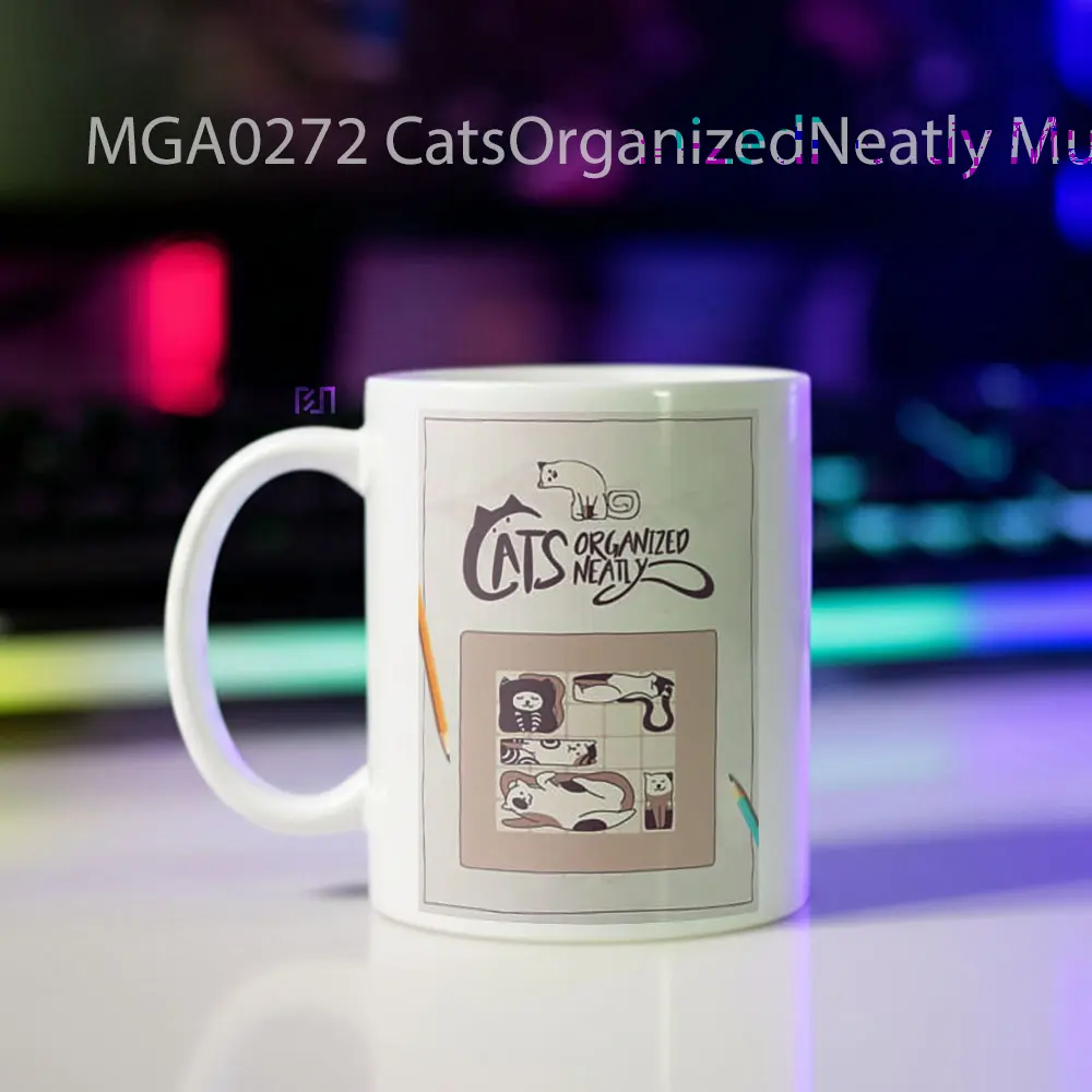 Cats Organized Neatly Game Mug - Sudut 2