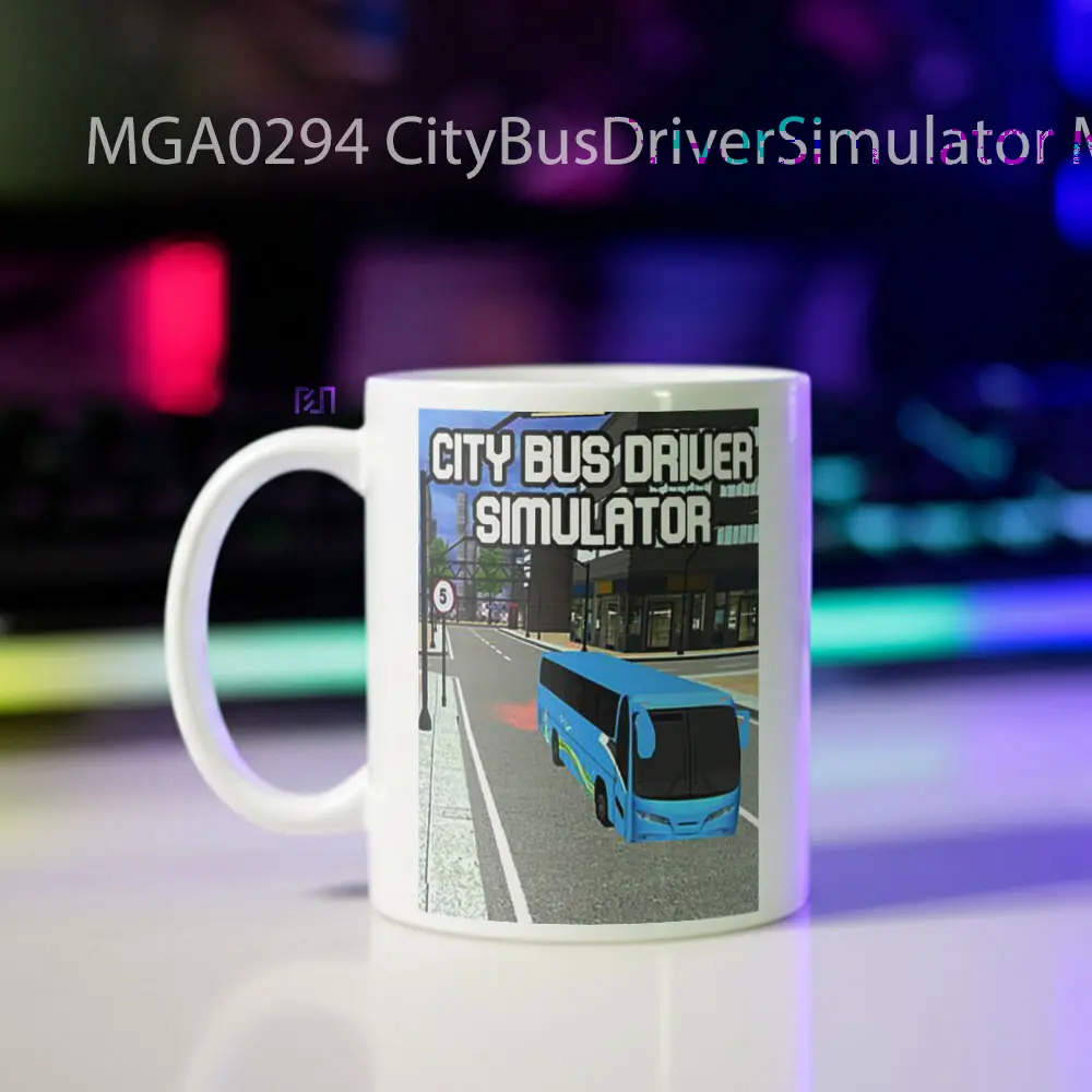 City Bus Driver Simulator Game Mug - Sudut 2