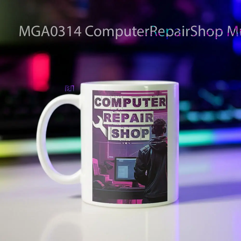 Computer Repair Shop Game Mug - Sudut 2