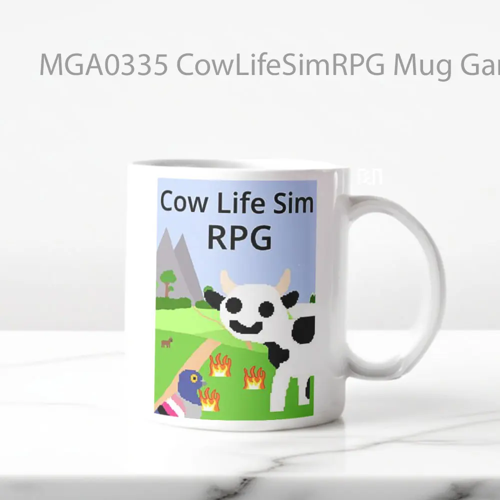 Cow Life Sim RPG Game Mug