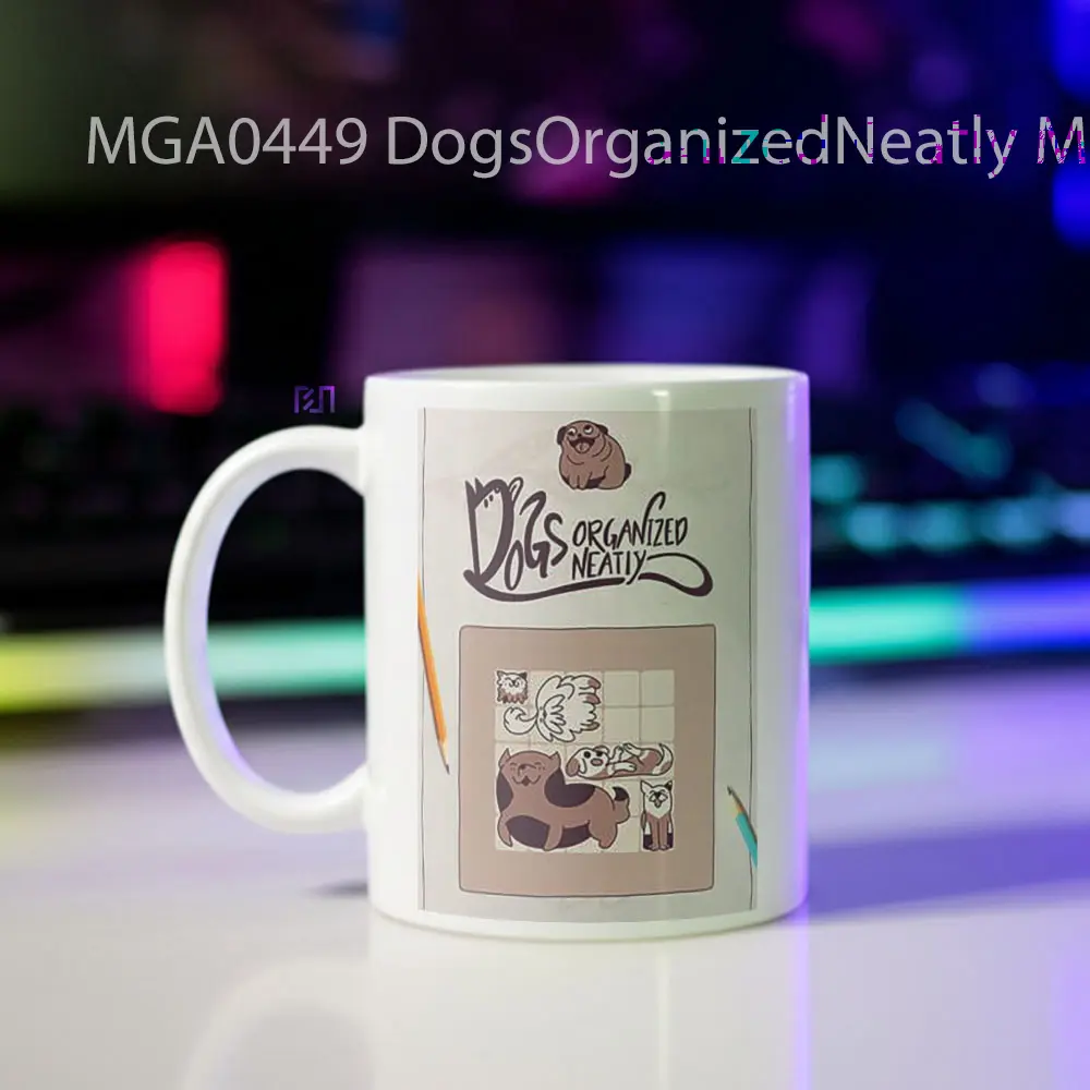 Dogs Organized Neatly Game Mug - Sudut 2