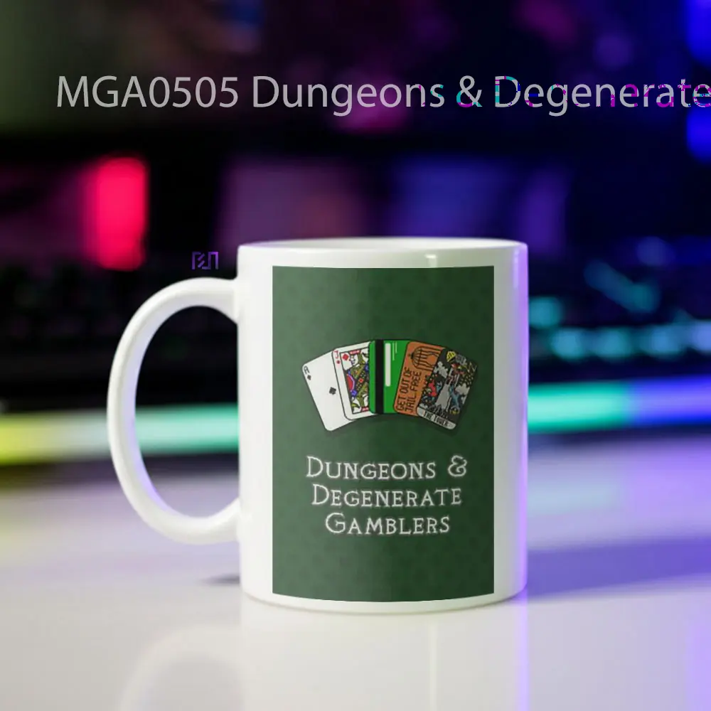Dungeons & Degenerate Gamblers Game Mug - Sudut 2
