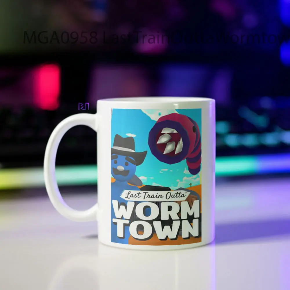 Last Train Outta Wormtown Game Mug - Sudut 2