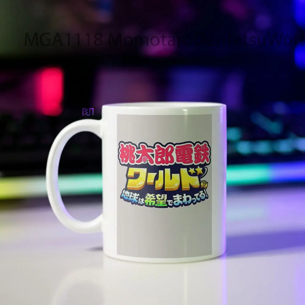 Momotaro Dentetsu World Chikyuu ha Kiboude Mawatteru Game Mug - Sudut 2