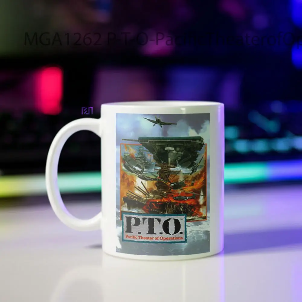 P-T-O Pacific Theater of Operations Game Mug - Sudut 2