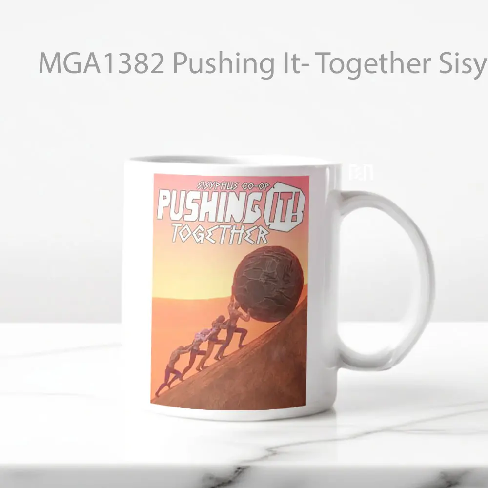 Pushing It- Together Sisyphus Co-Op Game Mug