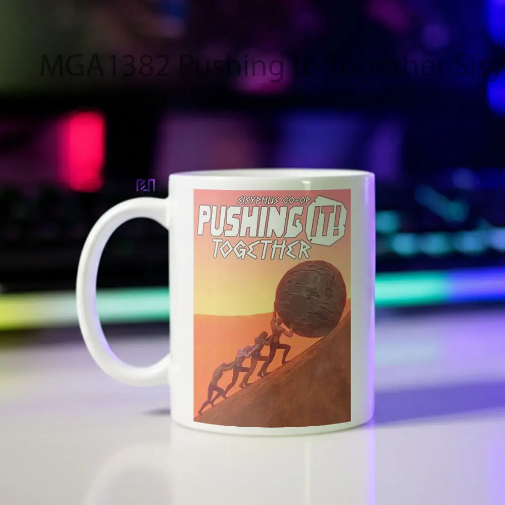 Pushing It- Together Sisyphus Co-Op Game Mug - Sudut 2
