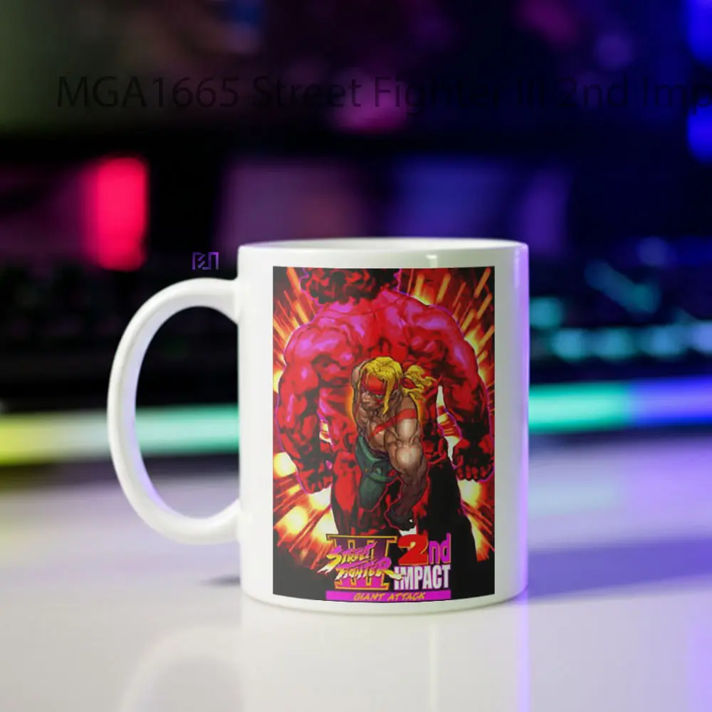 Street Fighter III 2nd Impact Giant Attack Game Mug - Sudut 2