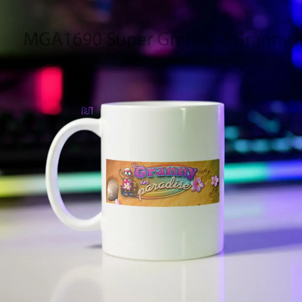 Super Granny 2 Granny in Paradise Game Mug - Sudut 2