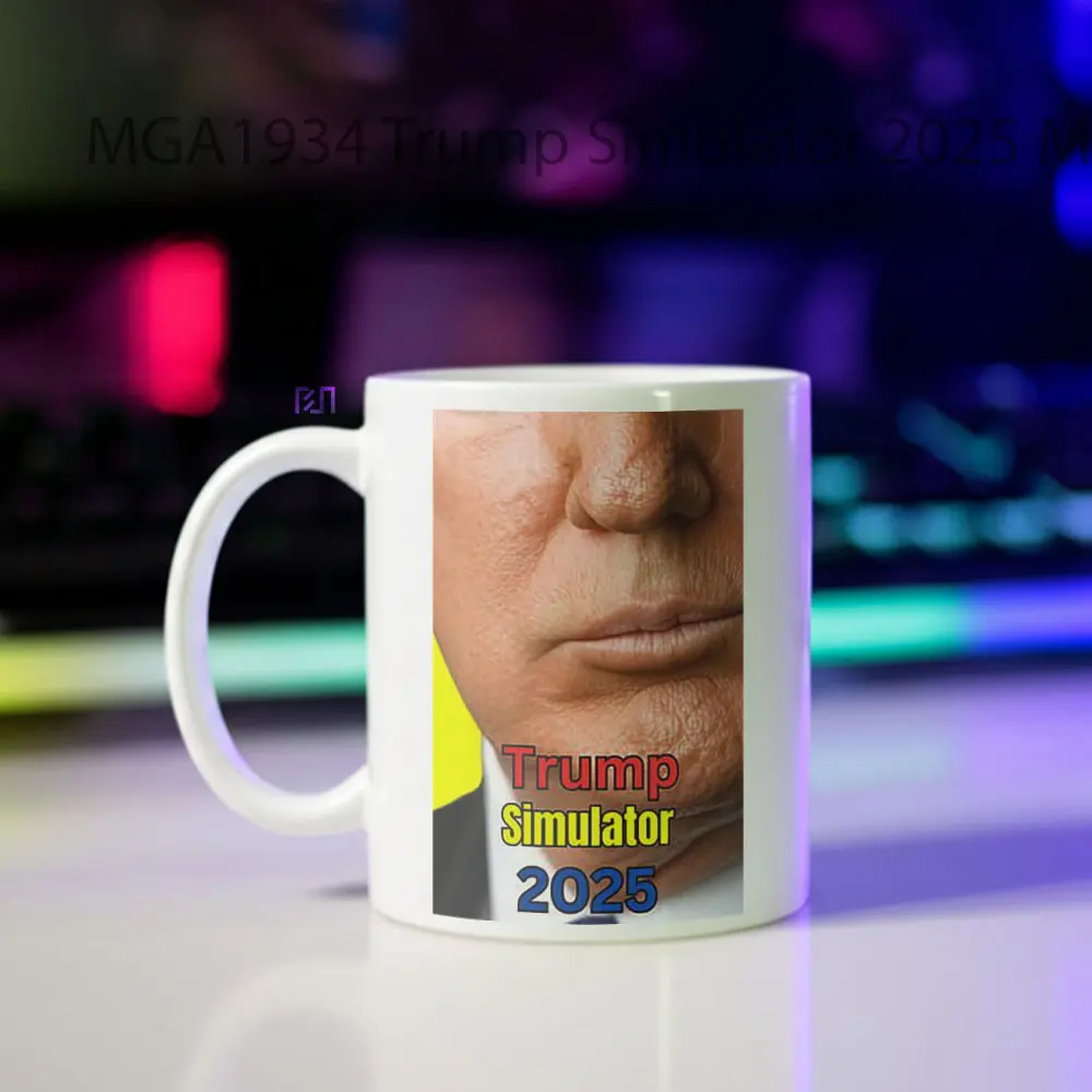 Trump Simulator 2025 Game Mug - Sudut 2