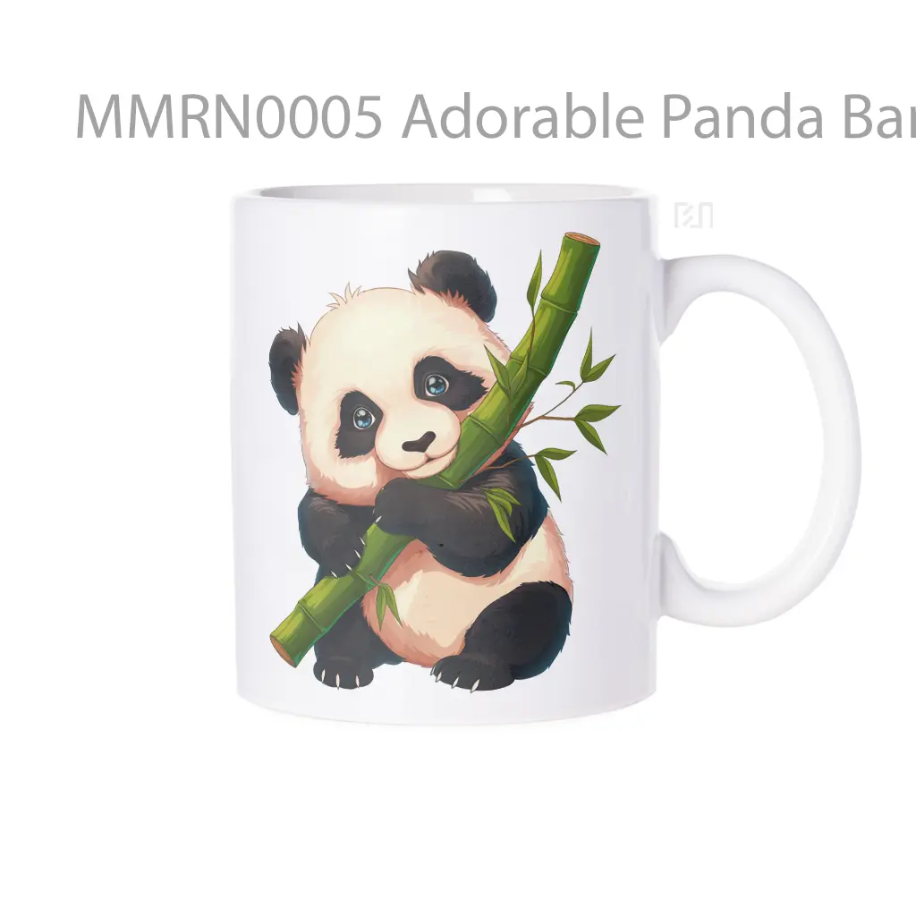 Adorable Panda Bamboo Clipart Gelas Keramik Mug