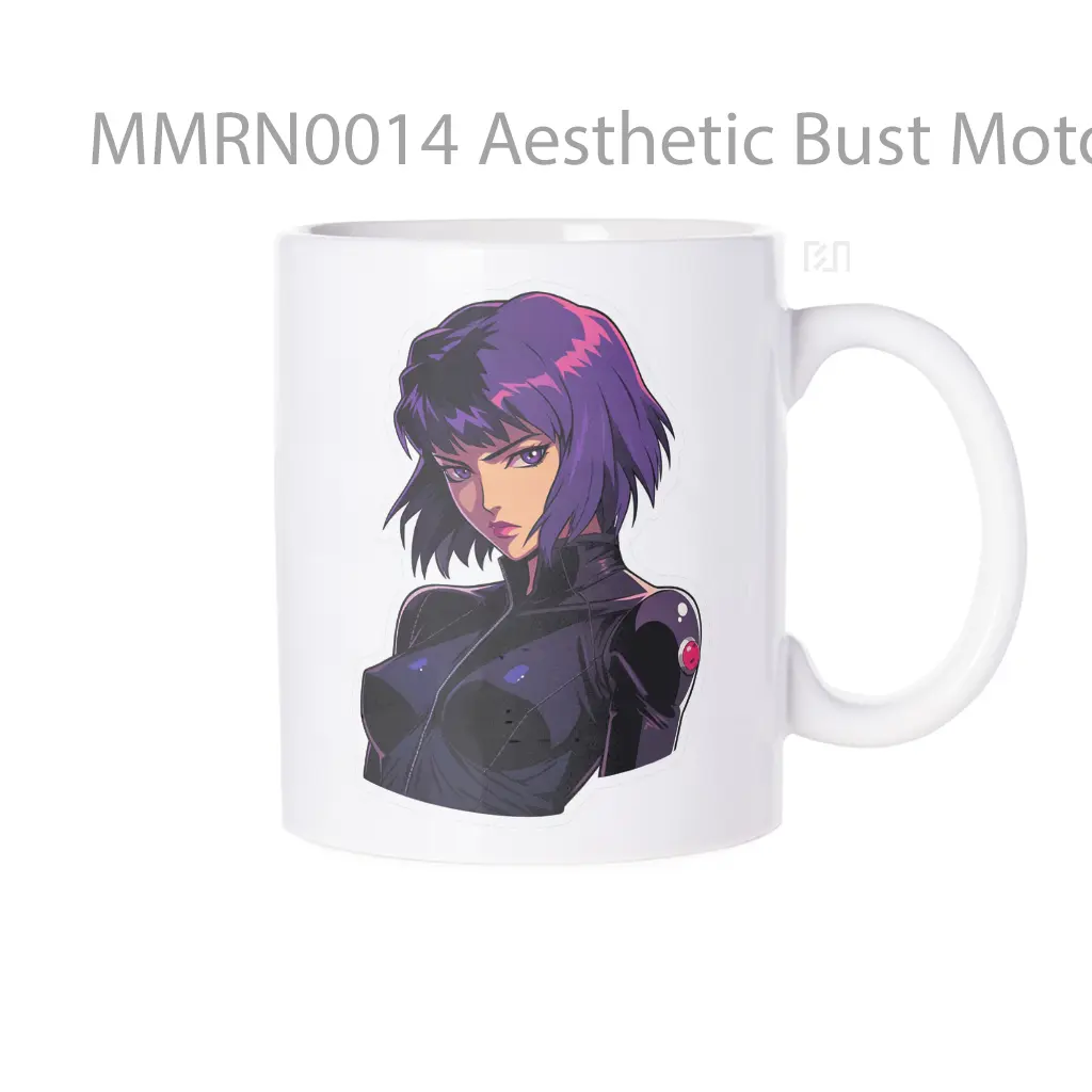 Aesthetic Bust Motoko Kusanagi Gelas Keramik Mug