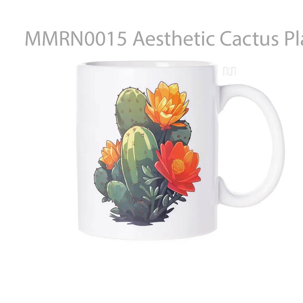Aesthetic Cactus Plants Gelas Keramik Mug