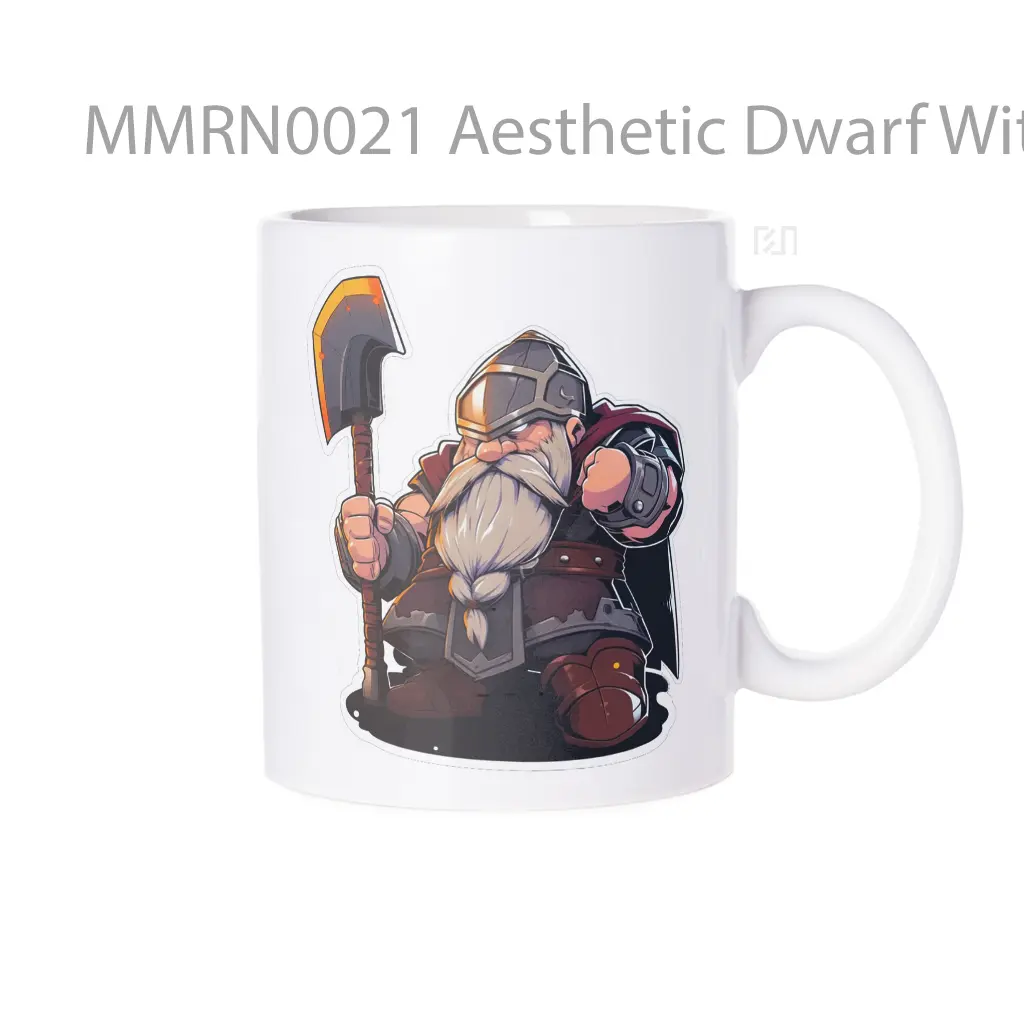 Aesthetic Dwarf With A Hammer Gelas Keramik Mug
