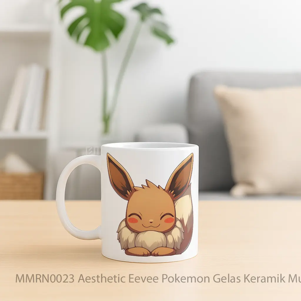 Aesthetic Eevee Pokemon Gelas Keramik Mug - Sudut 2