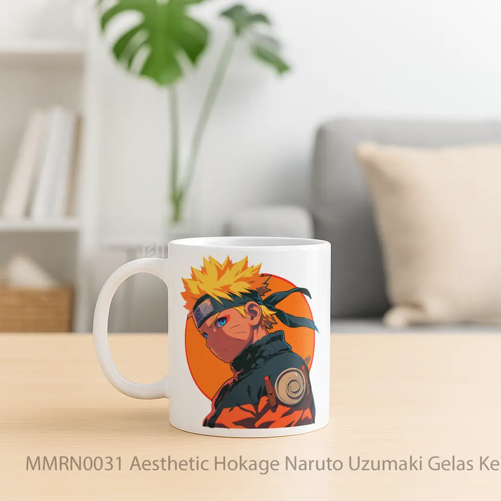 Aesthetic Hokage Naruto Uzumaki Gelas Keramik Mug - Sudut 2