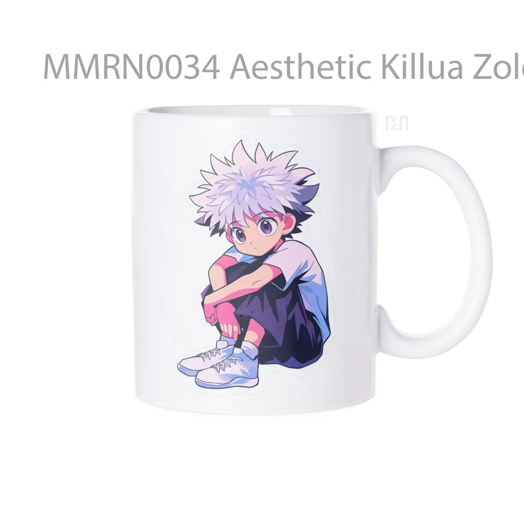 Aesthetic Killua Zoldyck Sitting Gelas Keramik Mug