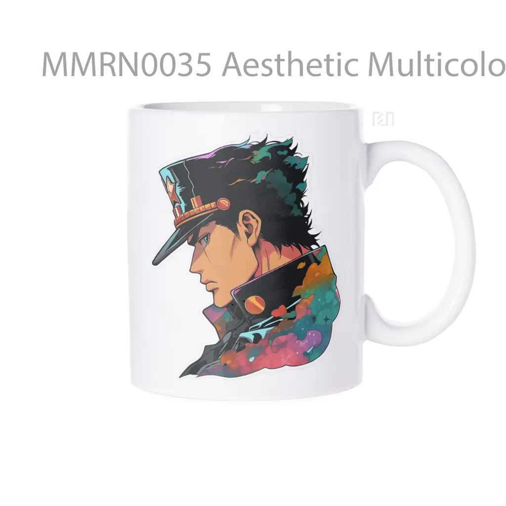 Aesthetic Multicolored Jotaro Kujo Gelas Keramik Mug