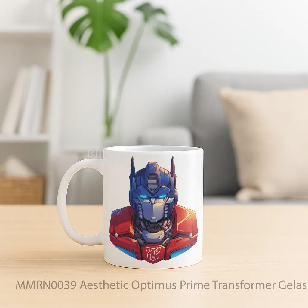 Aesthetic Optimus Prime Transformer Gelas Keramik Mug - Sudut 2