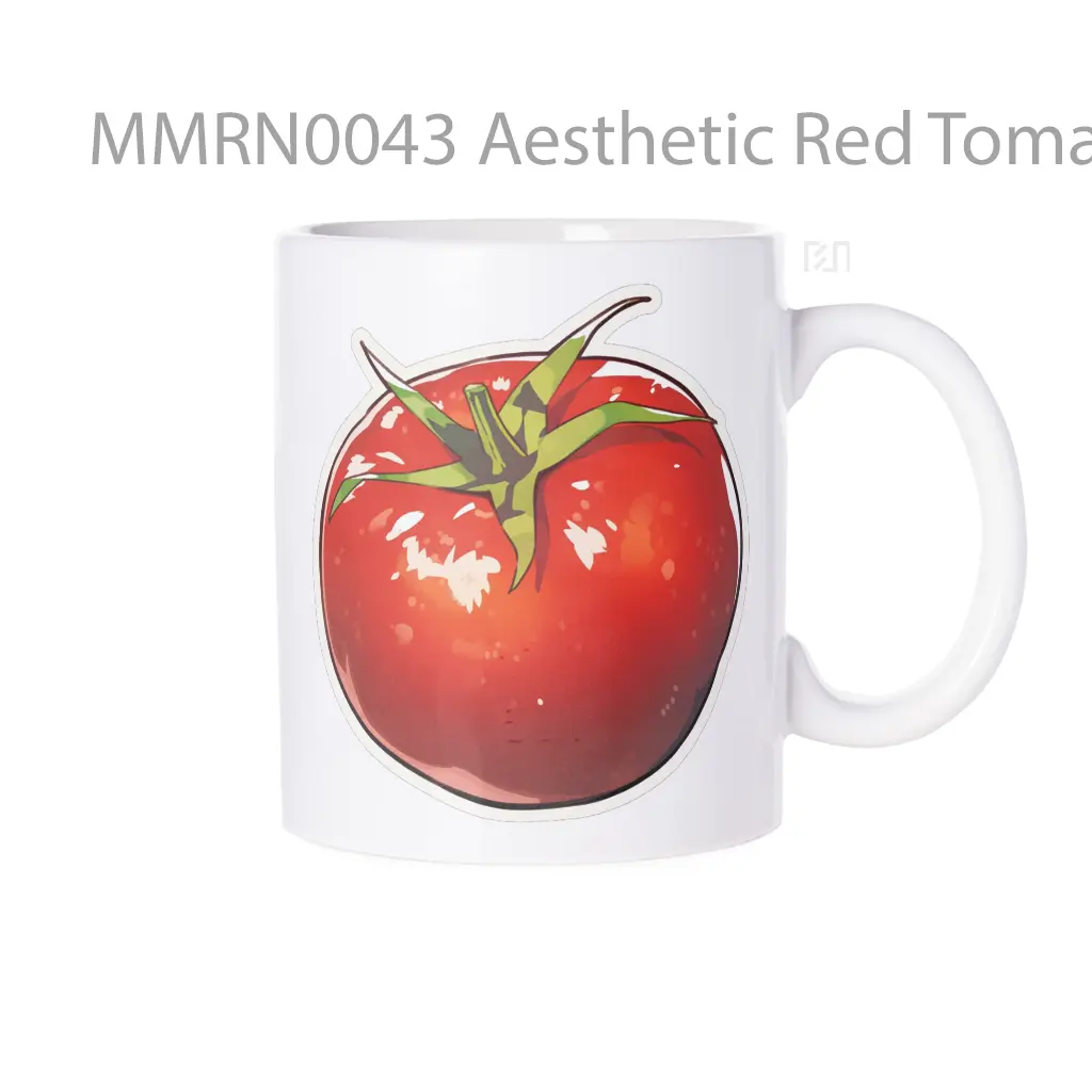 Aesthetic Red Tomato Gelas Keramik Mug