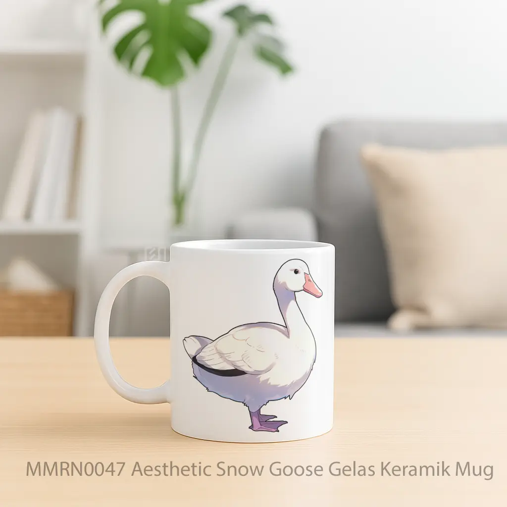 Aesthetic Snow Goose Gelas Keramik Mug - Sudut 2