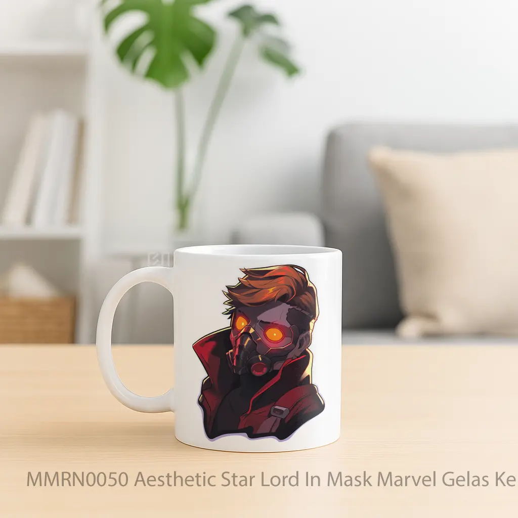 Aesthetic Star Lord In Mask Marvel Gelas Keramik Mug - Sudut 2