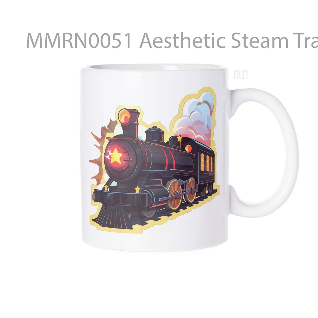 Aesthetic Steam Train Gelas Keramik Mug