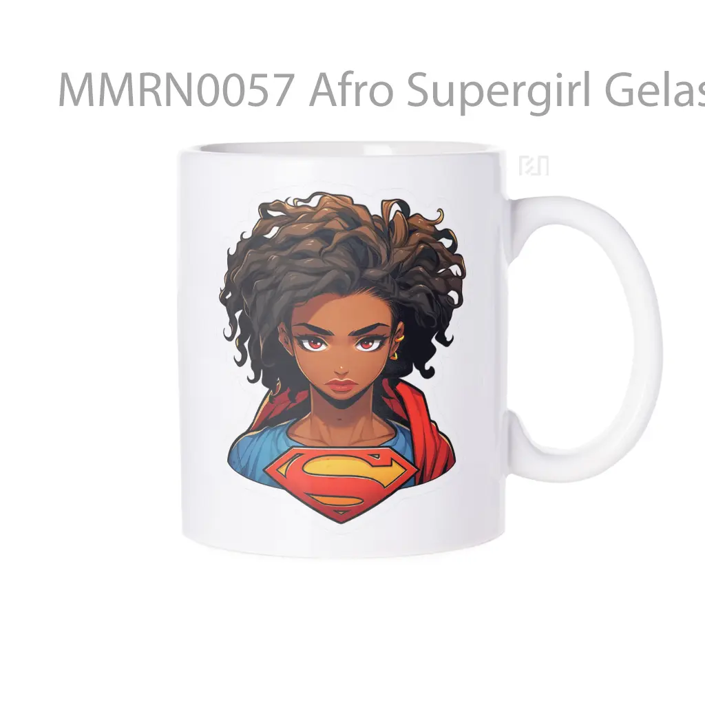 Afro Supergirl Gelas Keramik Mug