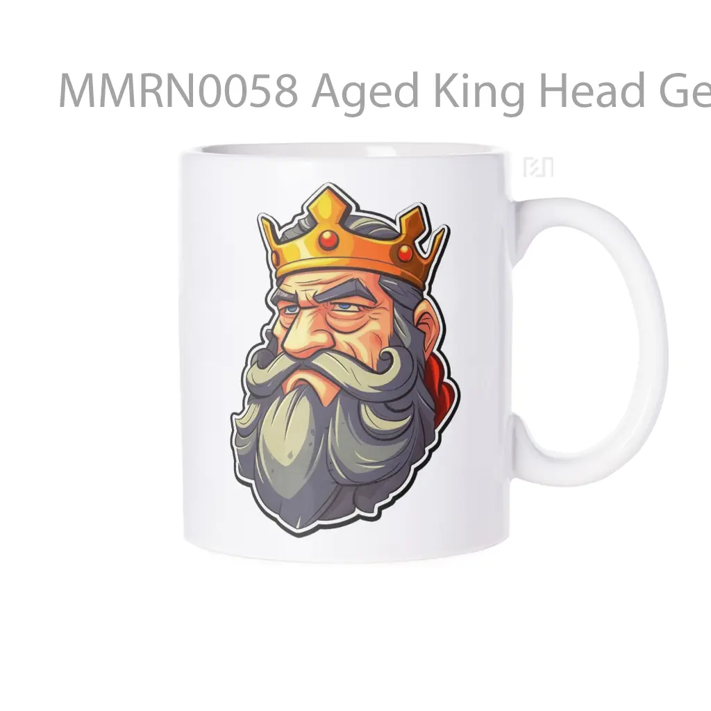 Aged King Head Gelas Keramik Mug