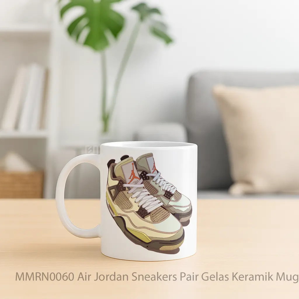 Air Jordan Sneakers Pair Gelas Keramik Mug - Sudut 2