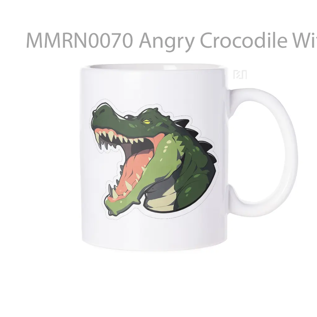 Angry Crocodile With Open Mouth Gelas Keramik Mug