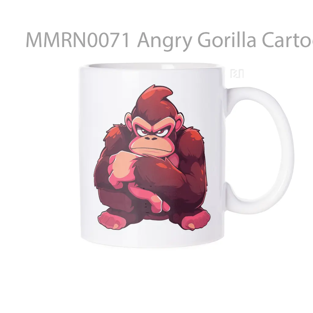 Angry Gorilla Cartoon Gelas Keramik Mug