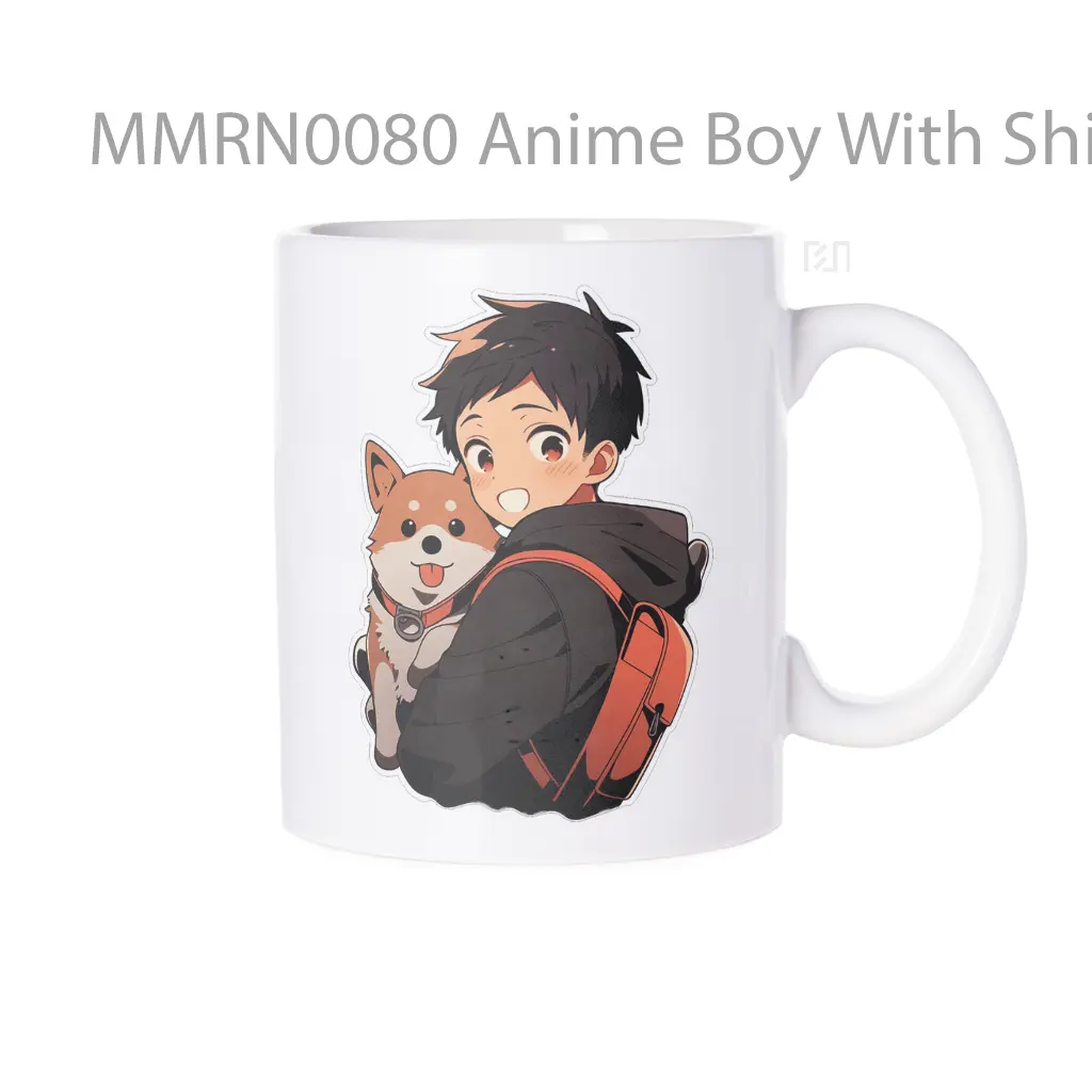 Anime Boy With Shiba Inu Gelas Keramik Mug