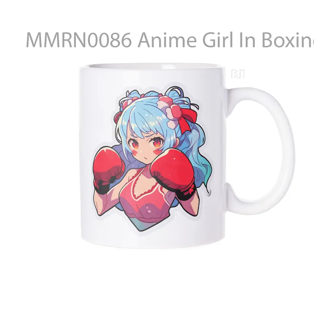 Anime Girl In Boxing Gloves Gelas Keramik Mug