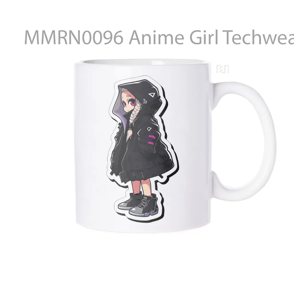 Anime Girl Techwear Jacket Gelas Keramik Mug