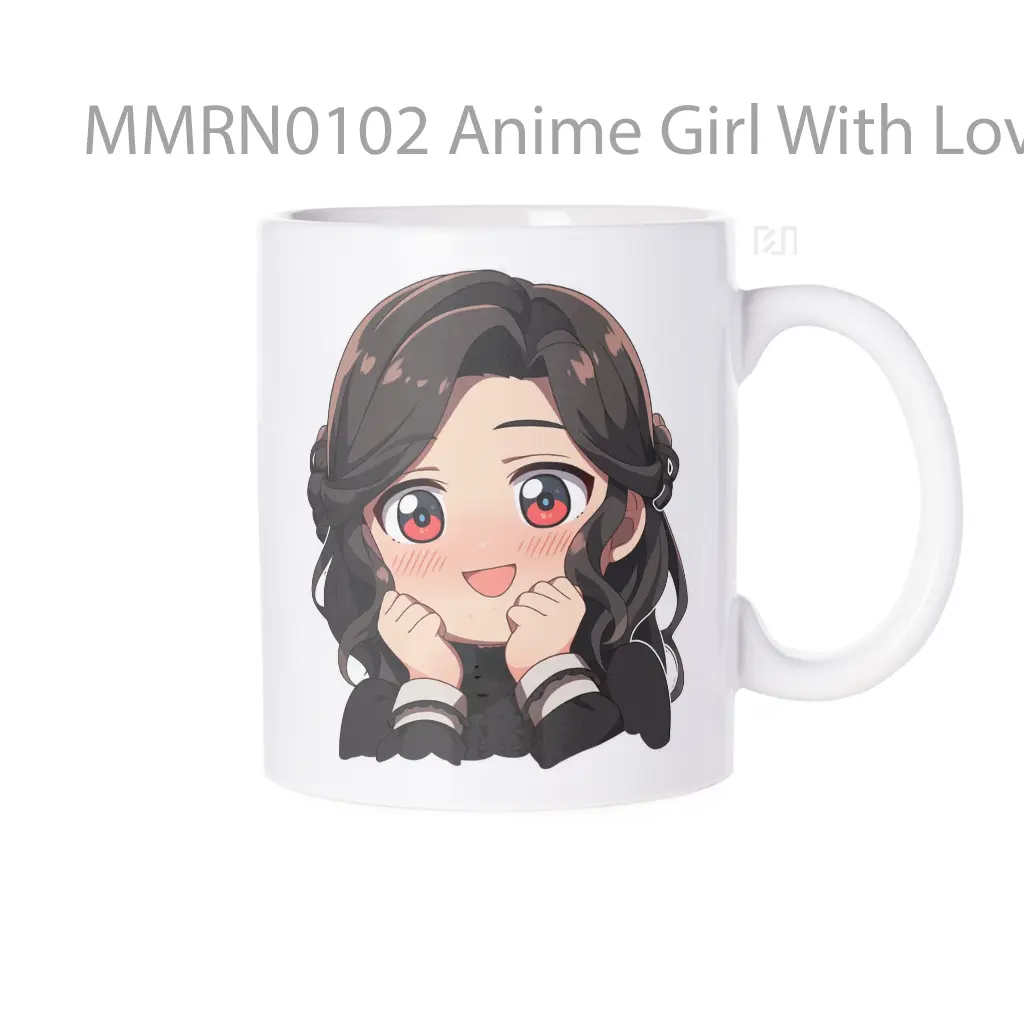 Anime Girl With Lovestruck Look Gelas Keramik Mug
